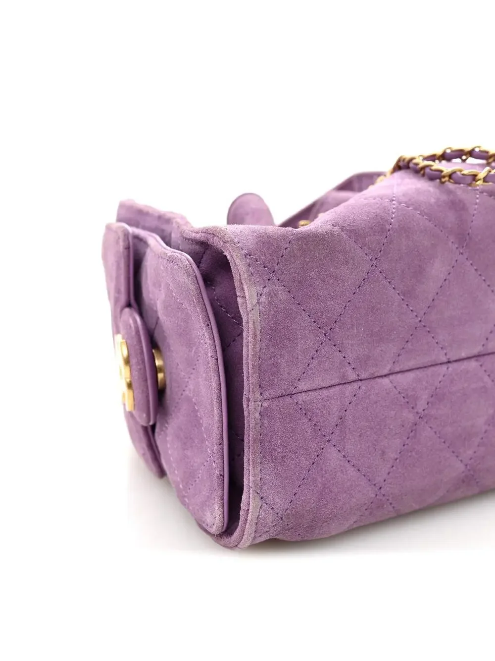 Suede Quilted Mini Chanel 25 Handbag #338420C75B